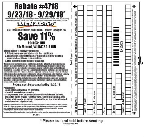 ) *<b>Rebates</b> are provided in the form of a <b>Menards</b>® Merchandise Credit Check valid. . Menards wheres my rebate